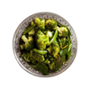 Broccoli and spinach salad with orange zest, vegan cold side at En Route