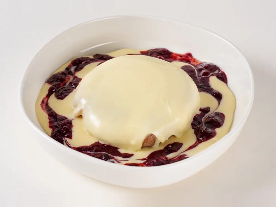 Berry Cloud soufflé pancake with caramelised labneh cream and seasonal berry compote at Cafe Route