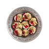 Aubergine salad with pomegranate and herbs, winter cold side at En Route
