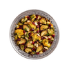 Cauliflower and Brussels sprouts salad with cranberries and almonds, a vegan Route salad at Cafe Route
