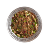 Red quinoa salad with white beans and pomegranate, vegan winter cold side at En Route