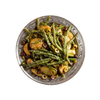 Green bean and baby potato salad with olives, vegan cold side at En Route